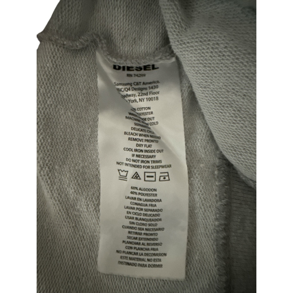 Diesel Hoodie Jacket M Grey Silver $130MSRP - Picture 4 of 7
